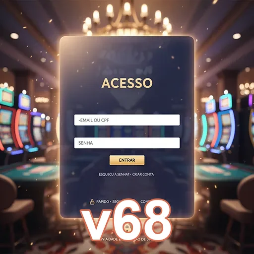 Ilustração de Acesse o v68 com Login Rápido e Seguro